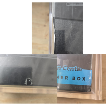 Caja de coleccionista Pokémon Center Evoluciones de Paldea sellada con detalles en azul y negro y esquinas con plástico protector.