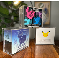 Cajas protectoras de metacrilato transparente de 0,5cm con cierre magnético para Elite Trainer Boxes de Pokémon.