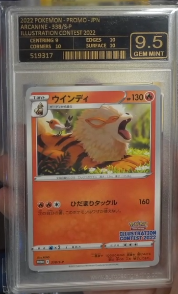 EG 9.5 | Pokémon Arcanine (S-P 338) Sworld & Shield Promo Japonés