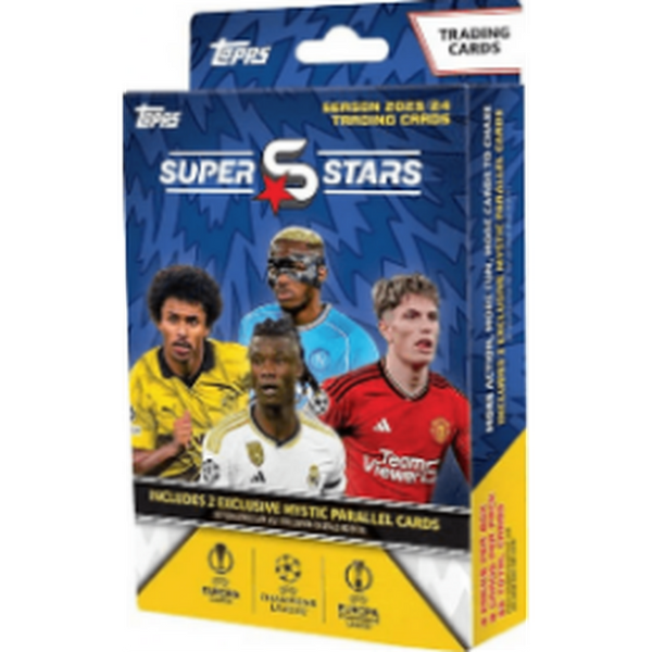 POKEMILLON Segunda Mano Topps | Topps UCC Superstars 23/24 - Hanger Pack - 4 Sobres de UEFA Superstars 2024