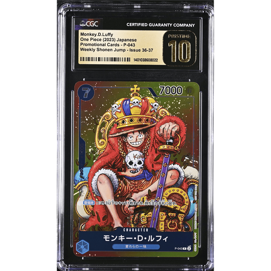 POKEMILLON Segunda Mano CGC 10 Pristine | One Piece Monkey.D.Luffy (P-043) Shonen Jump 2023 Japonés