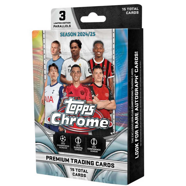 Topps 24/25 UCC Topps Chrome - Hanger Pack (15 Cards)