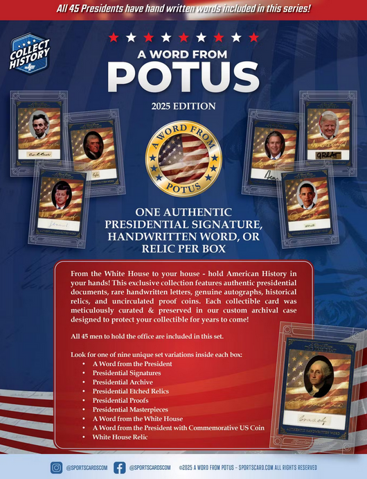 SportCards | 2025 POTUS A Word from the President Hobby Box
