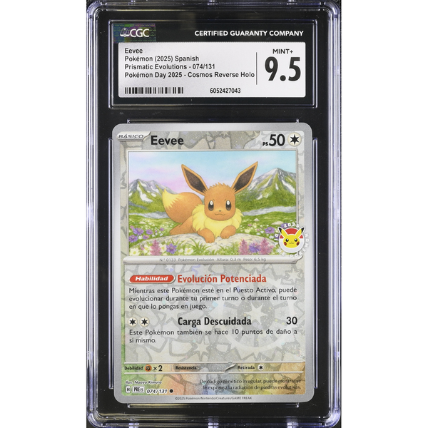 Eevee (PRE 074) Evoluciones Prismáticas Pokémon Day Stamp 2025