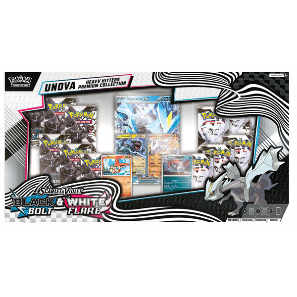 Unova Heavy Hitters Premium Collection Fulgor Negro y Llama Blanca | Black Bolt and White Flare
