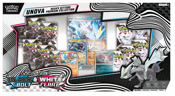 Unova Heavy Hitters Premium Collection Fulgor Negro y Llama Blanca | Black Bolt and White Flare