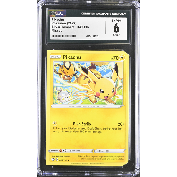 Pikachu (SIT 049) Silver Tempest Miscut