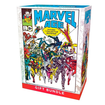 Magic The Gathering Marvel Super Heroes Gift Bundle box featuring classic comic book art with iconic Marvel characters.