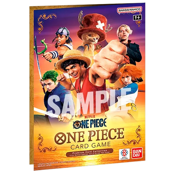 Álbum expositor de One Piece Live Action Edition Vol.2 con los personajes de la tripulación Sombrero de Paja.