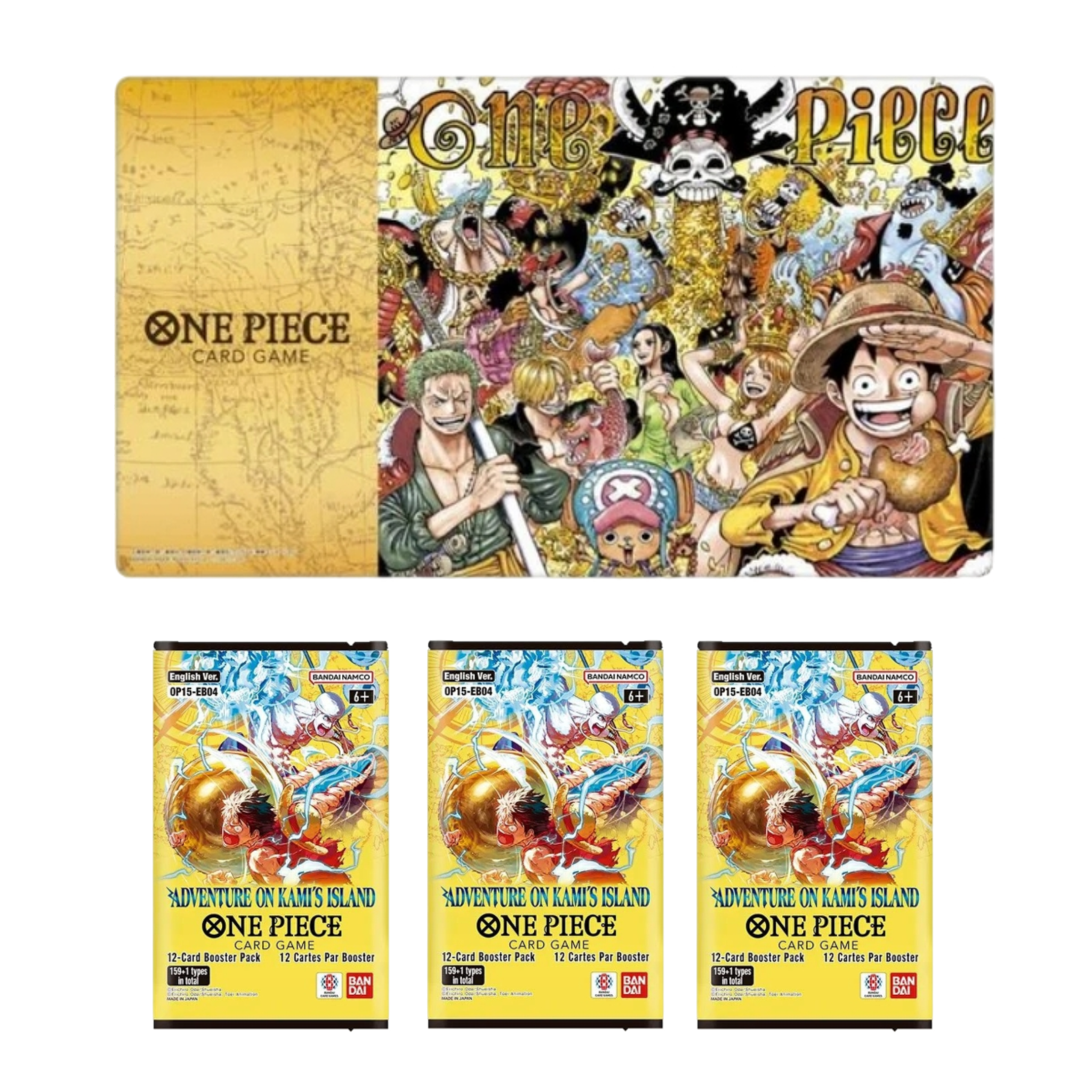 One Piece | Playmat Limited Edition Vol.1 + 3 Sobres – POKEMILLON
