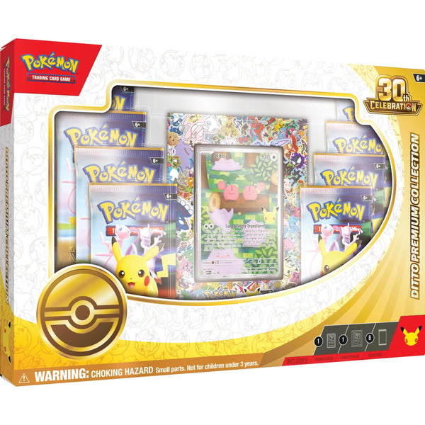 Ditto Premium Box Celebraciones 30 Aniversario con sobres, carta promocional de Ditto y expositor acrílico colorido.