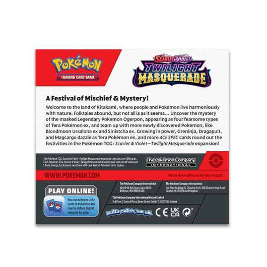 [Precompra] Pokémon | Caja 36 Sobres Twilight Masquerade Inglés 2024
