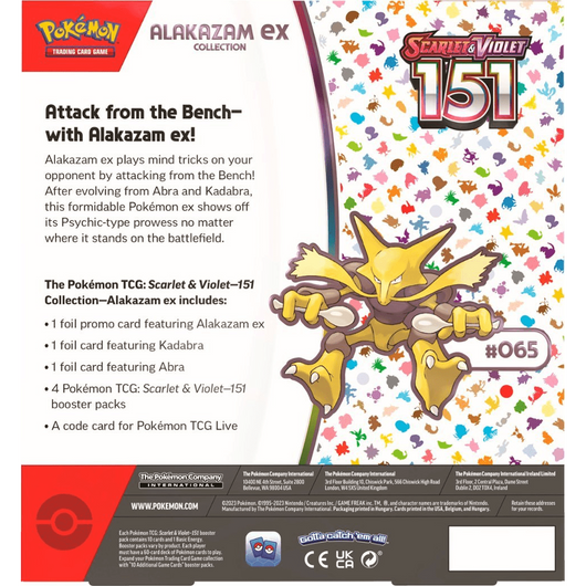 Pokémon | Case 6 Cajas Alakazam ex 151 Pokémon Español 2023