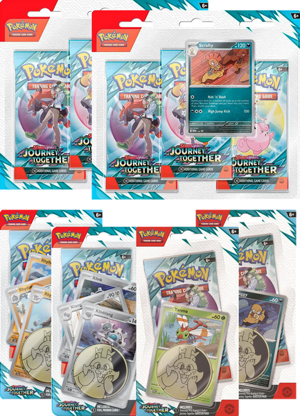 Pokémon | Lote Completo de 6 Blister de Journey Together Inglés 2025
