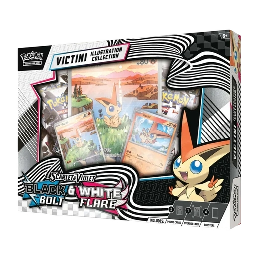 Caja Illustration Collection Victini Fulgor Negro y Llama Blanca | Black Bolt and White Flare Pokemillon 001