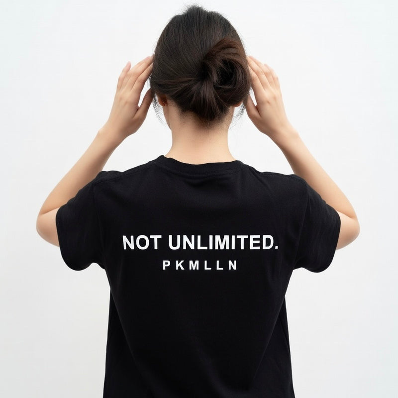 Camiseta NOT UNLIMITED Adulto y Niño Negra Pokemillon 003