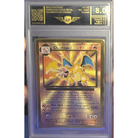 POKEMILLON Segunda Mano AP 8.0 | Charizard Metal Card (CEL BS 4) Celebration 25th Inglés 2022