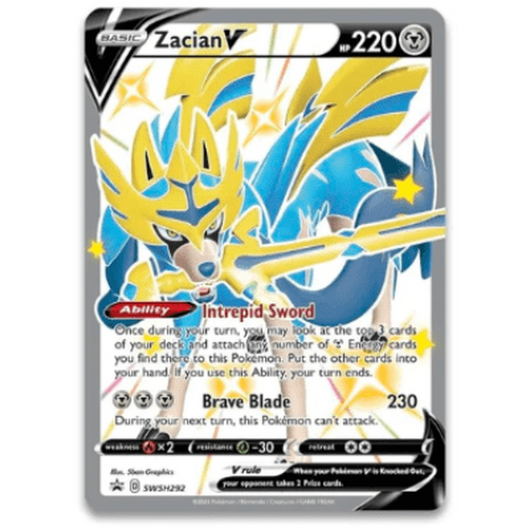 Pokémon | Caja Shiny Zacian con Figura Crown Zenith Inglés 2023