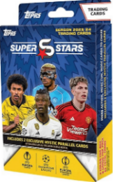 POKEMILLON Segunda Mano Topps | Topps UCC Superstars 23/24 - Hanger Pack - 4 Sobres de UEFA Superstars 2024