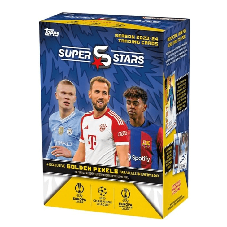 Topps | Topps UCC Superstars 23/24 - Value Box - 8 Sobres de UEFA Superstars 2024 Pokemillon 001