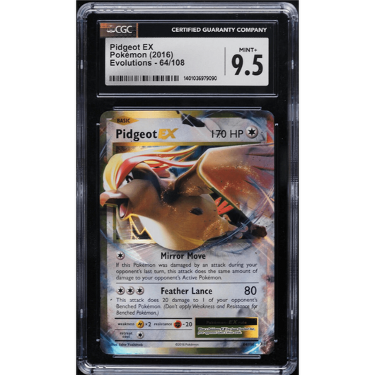 POKEMILLON Segunda Mano CGC 9.5 | Pidgeot EX (EVO 64) Evolutions 2016 Inglés
