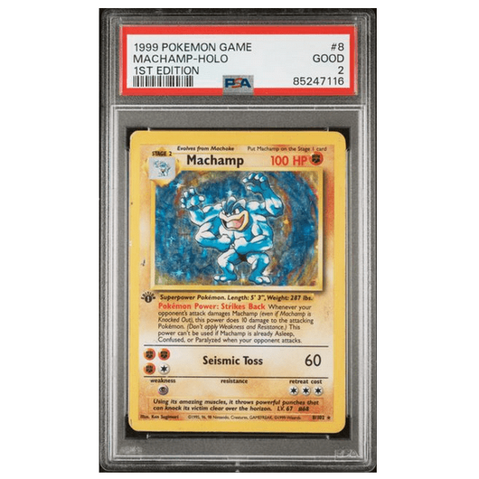 POKEMILLON Segunda Mano PSA 2 | Machamp (BS 8) 1st Edition Base Set Inglés 1999
