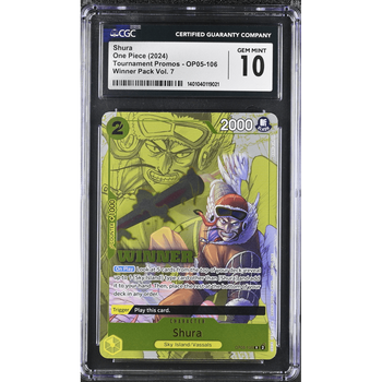 POKEMILLON Segunda Mano CGC 10 | One Piece Shura (OP05-106) (V.2) - Winner - One Piece Promo 2023 Ingés
