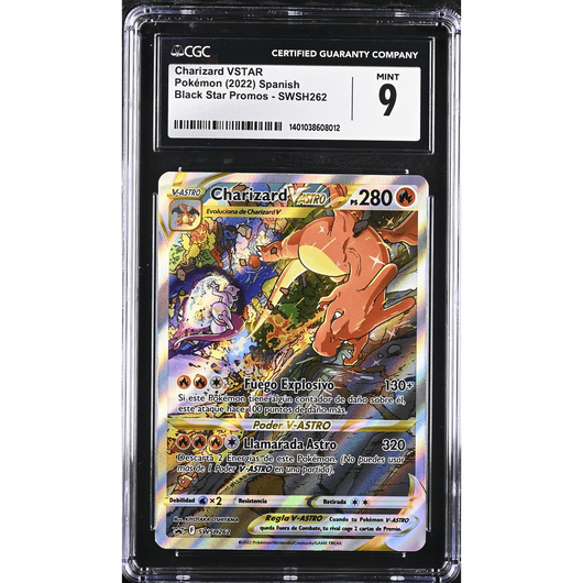 POKEMILLON Segunda Mano CGC 9 | Pokémon Charizard Vstar (SWSH 262) Promo Sworld & Shield Español