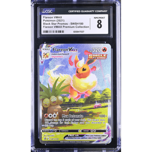 CGC 8 | Flareon VMAX (SWSH 180) Black Star Promo 2022 Inglés