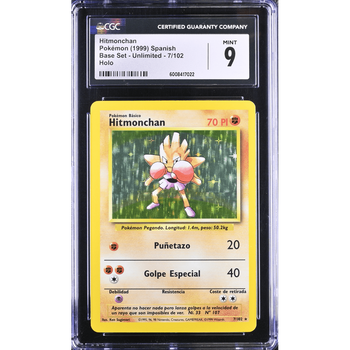 POKEMILLON Segunda Mano CGC 9 | Hitmonchan (BS 7) Base Set Unlimited 1999 Español