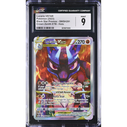 CGC 9 | Lucario VSTAR (SWSH 291) 2022 Inglés