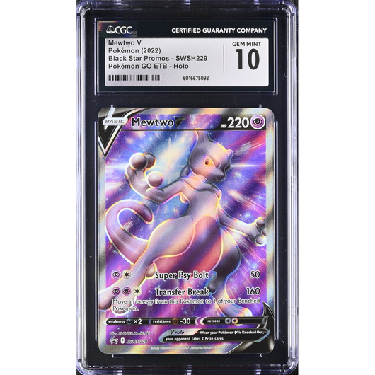 CGC 10 | Mewtwo V (SWSH 229) SWSH Black Star Promos 2022 Inglés