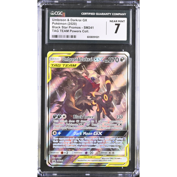 CGC 7 | Umbreon & Darkrai GX (SM 241) SM Black Star Promos 2020 Inglés