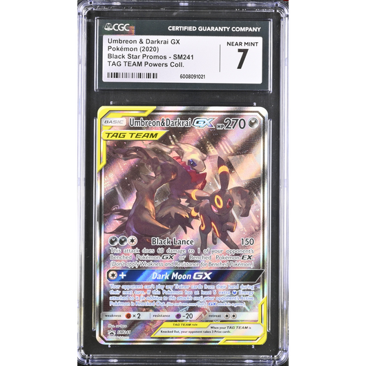 CGC 7 | Umbreon & Darkrai GX (SM 241) SM Black Star Promos 2020 Inglés