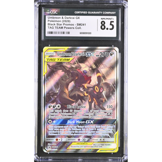 CGC 8.5 | Umbreon & Darkrai GX (SM 241) SM Black Star Promos 2020 Inglés