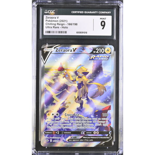 CGC 9 | Zeraora V (CRE 166) Chilling Reign 2020 Inglés