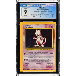 CGC 9 | Error Mewtwo (BS 10) Base Set Inglés 1999