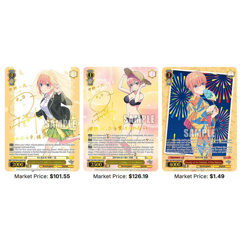 Weiss Schwarz | Booster Box 6 Sobre The Quintessential Quintuplets Specials Premium Pokemillon 003