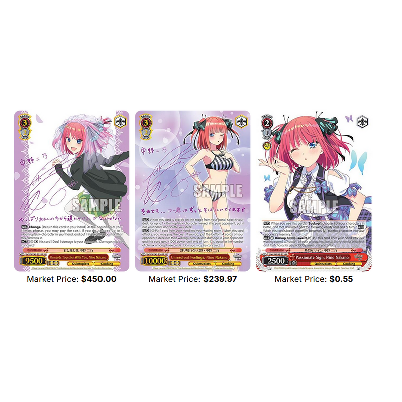 Weiss Schwarz | Booster Box 6 Sobre The Quintessential Quintuplets Specials Premium Pokemillon 005