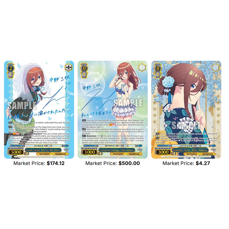 Weiss Schwarz | Booster Box 6 Sobre The Quintessential Quintuplets Specials Premium Pokemillon 006