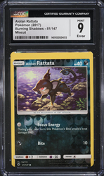 CGC 9 | Alolan Rattata (BUS 81) Burning Shadows ERROR Miscut