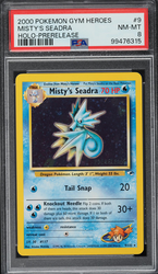 PSA 8 | Prerelease Holo Misty's Seadra Gym Heroes