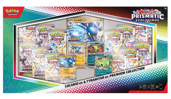 Lucario ex & Tyranitar ex Premium Collection Evoluciones Prismáticas | Prismatic Evolutions