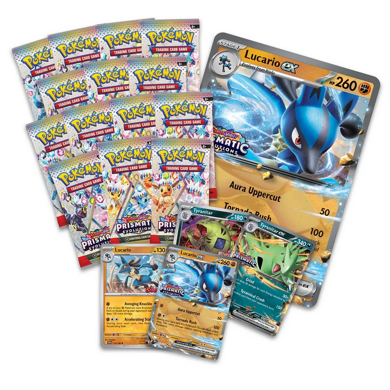 Lucario ex & Tyranitar ex Premium Collection Evoluciones Prismáticas | Prismatic Evolutions Pokemillon 002