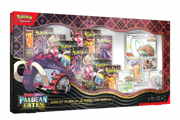 Great Tusk ex & Iron Treads ex Premium Collection Destinos de Paldea | Paldean Fates