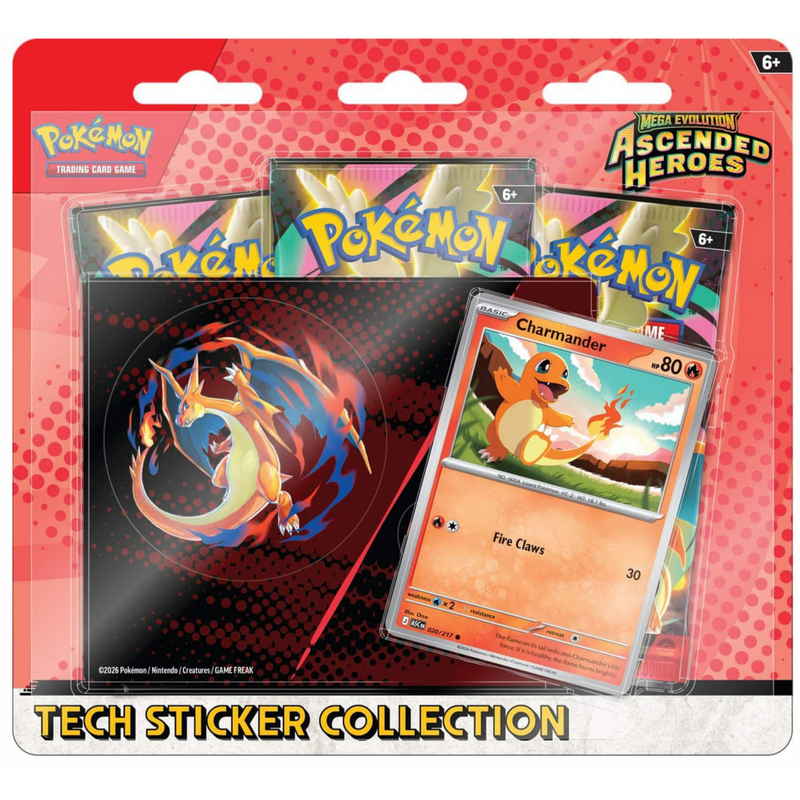 Blíster 3 Sobres Charmander Héroes Ascendentes | Ascended Heroes Pokemillon 001