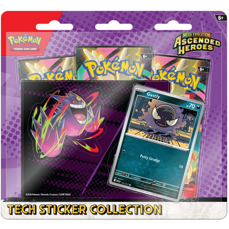 Blíster 3 Sobres Gastly Héroes Ascendentes | Ascended Heroes Pokemillon 001
