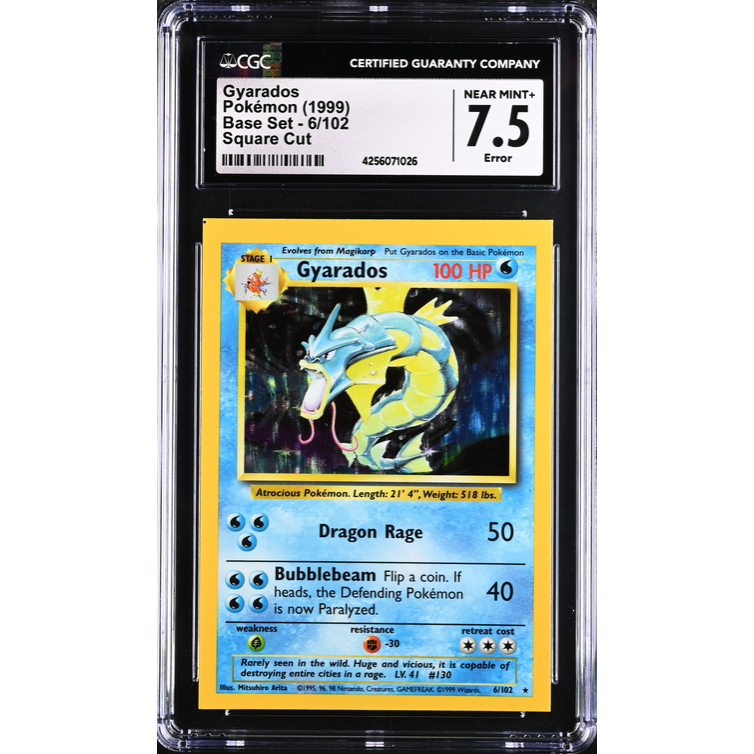 Gyarados (BS 6) Base Set Error Pokemillon 001