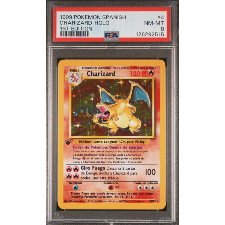 Charizard (BS 4) Base Set Español 1st Edition Pokemillon 001