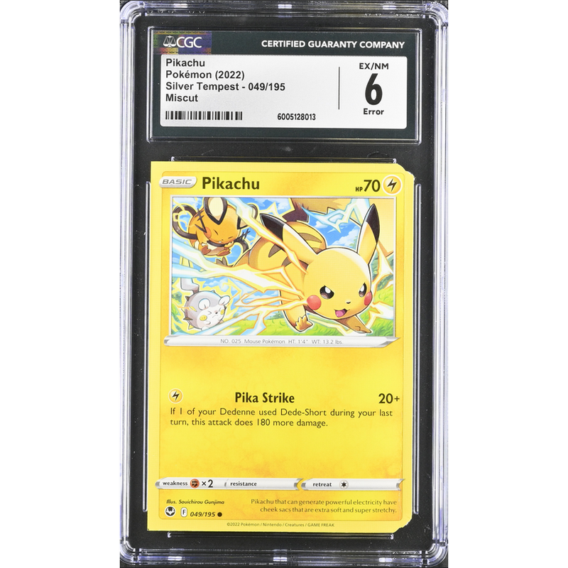 Pikachu (SIT 049) Silver Tempest Miscut Pokemillon 001